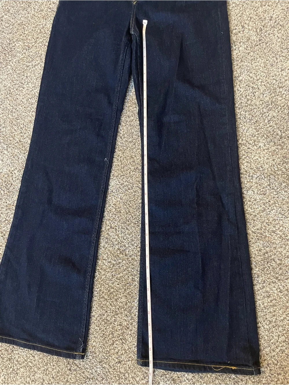 Zara Straight Leg High Rise Soft Stretch Dark Wash Jeans